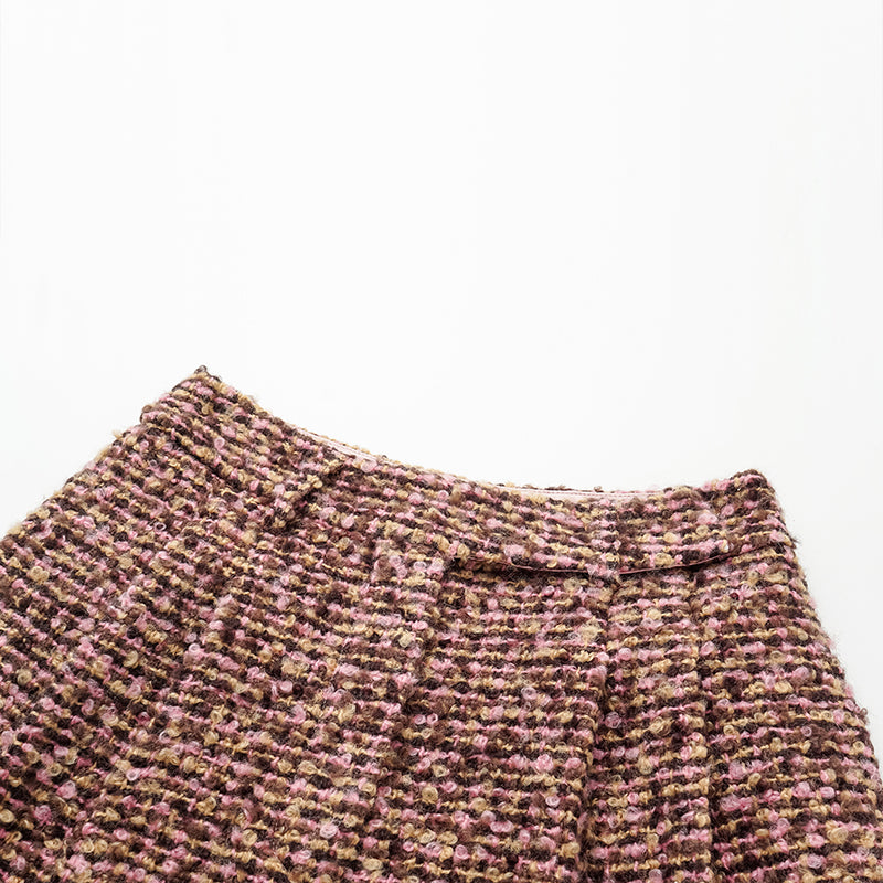 "Afternoon in Los Angeles" Tweed Shorts—Cinnamon Roll