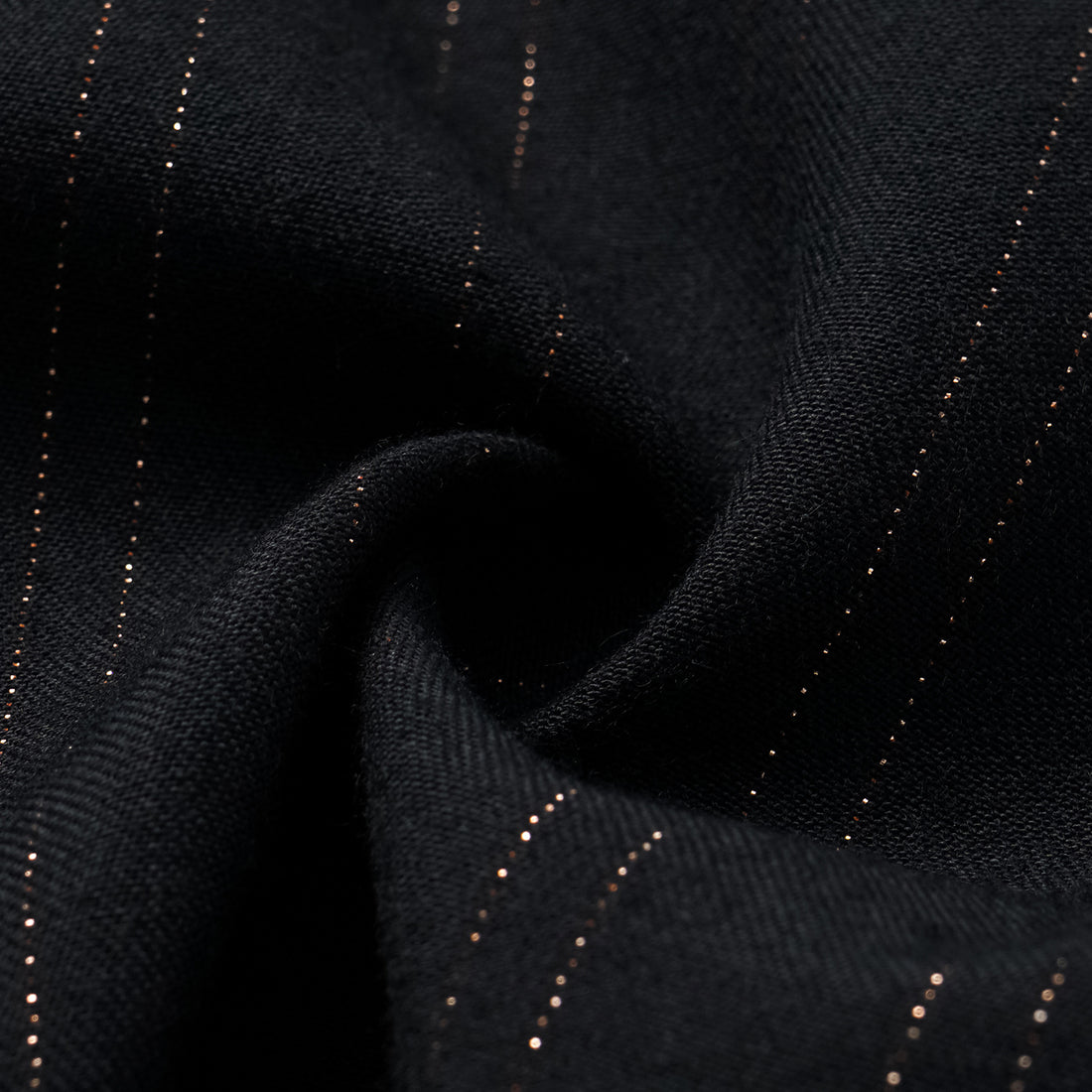 "Speak Sleek." Italian gold weaving vertical oversized suit jacket—Indigo