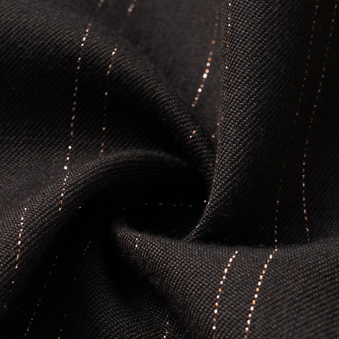 "Speak Sleek." Italian gold weaving craft straight three-dimensional tailoring suit jacket—Ink