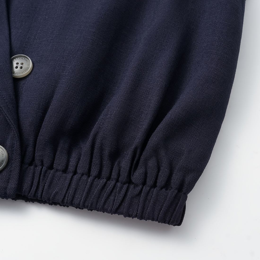 "Weekend at Monaco." Special bamboo texture acetate vest—Ink