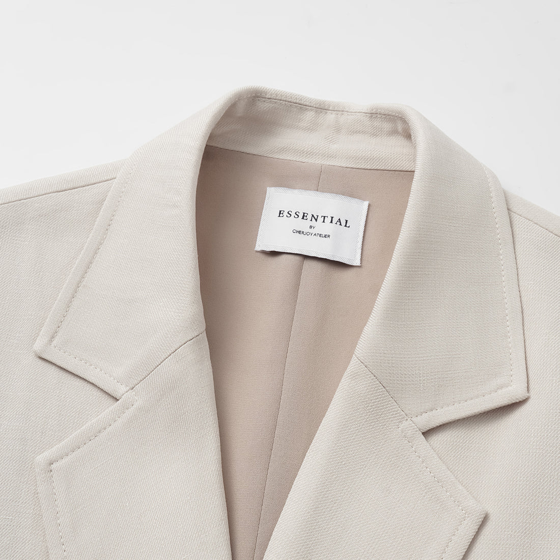 "Weekend at Monaco." Special bamboo texture acetate vest—Beige