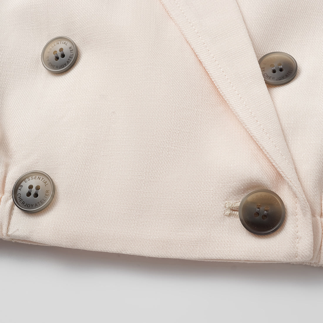 "Weekend at Monaco." Special bamboo texture acetate vest - Ivory