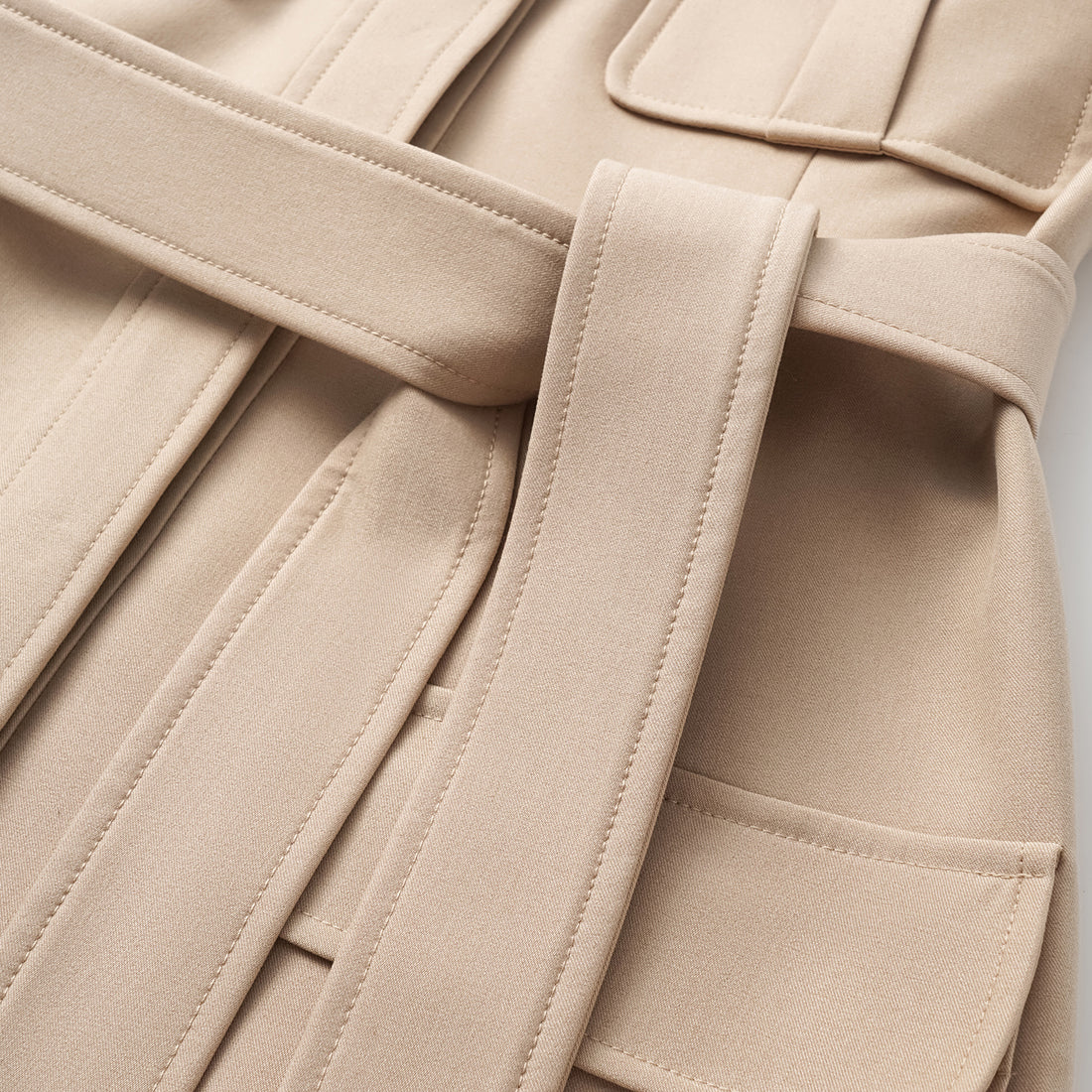 "Weekend at Monaco." Italian Textured Hunting Vest - Taupe