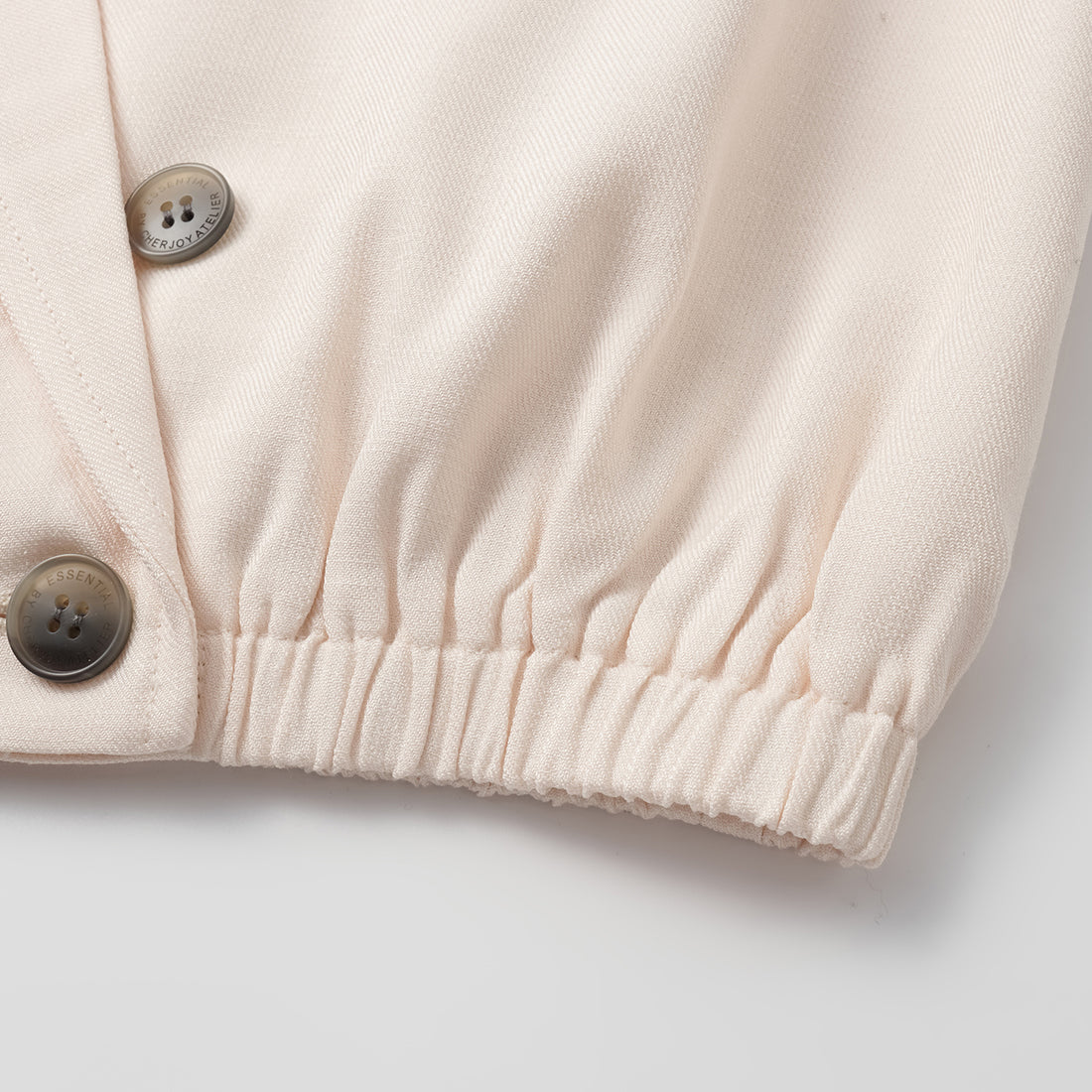 "Weekend at Monaco." Special bamboo texture acetate vest - Ivory
