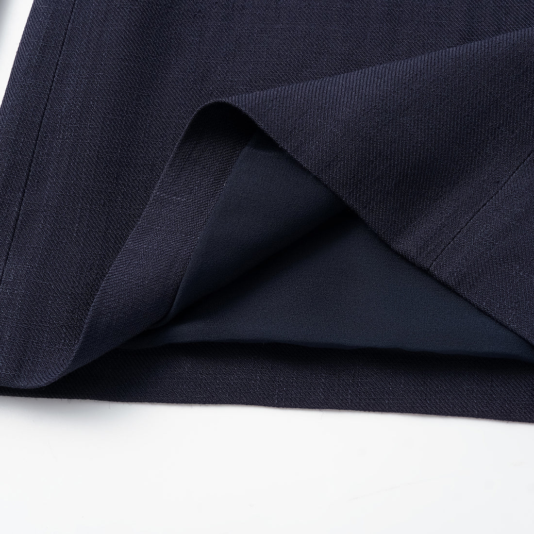 "Weekend at Monaco." Special bamboo texture acetate casual flared pants—Ink