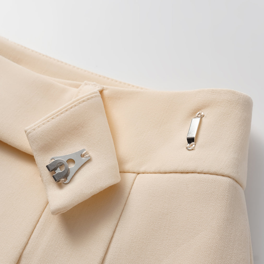 "Weekend at Monaco." Italian Textured Shorts—Beige