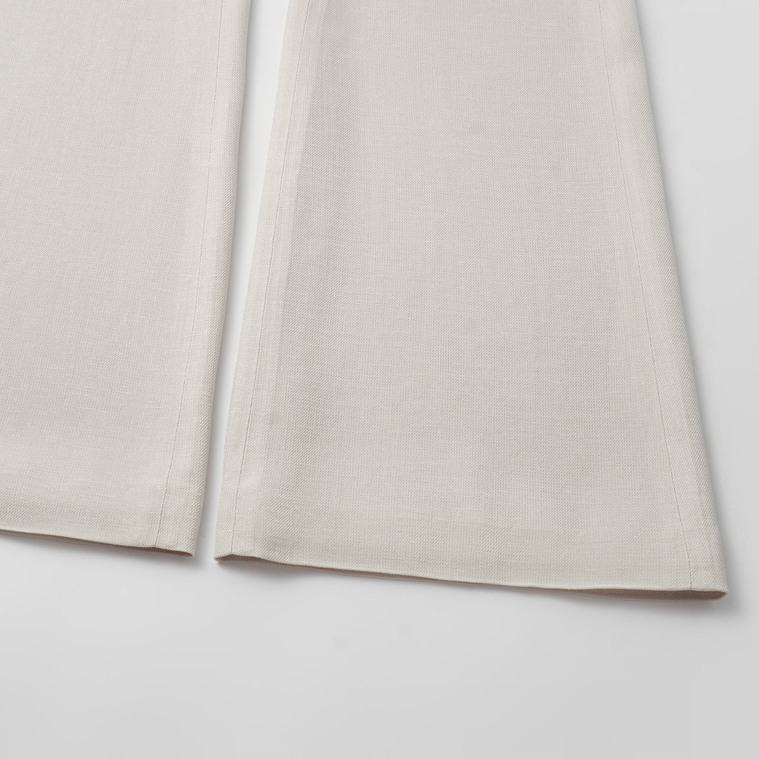 "Weekend at Monaco." Special bamboo texture acetate casual flared pants - Beige