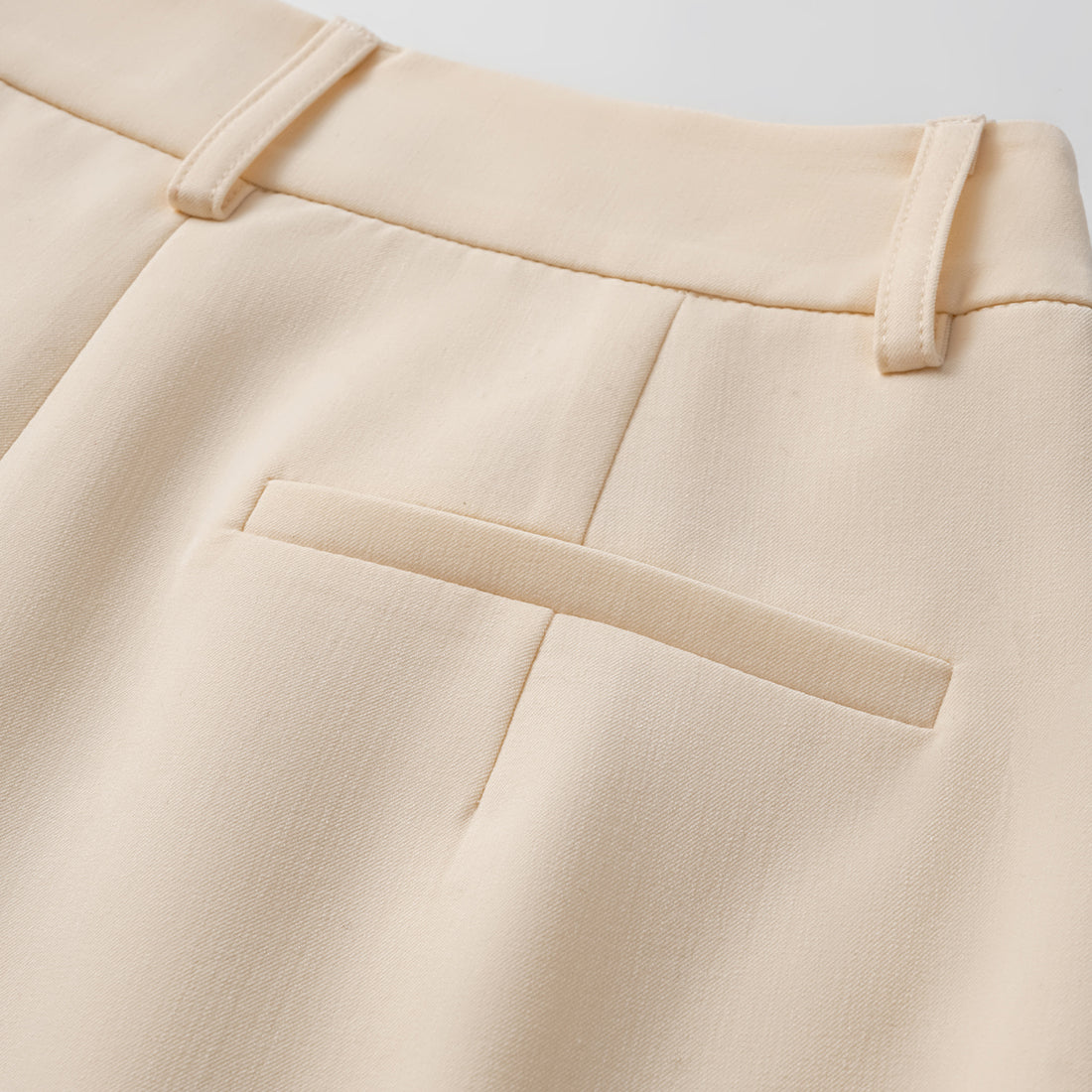 "Weekend at Monaco." Italian Textured Shorts—Beige