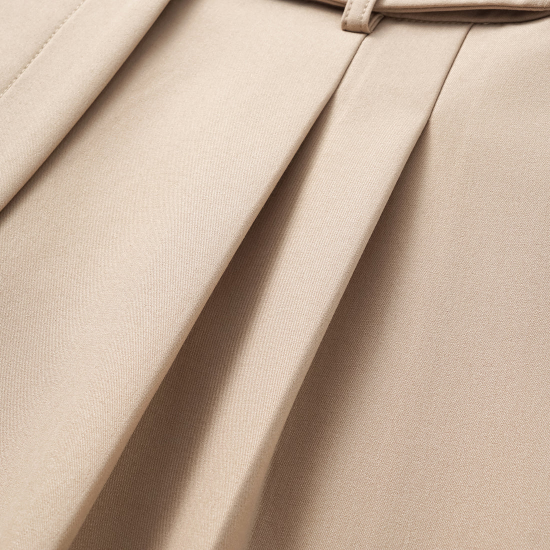 "Weekend at Monaco." Italian Textured Shorts—Taupe