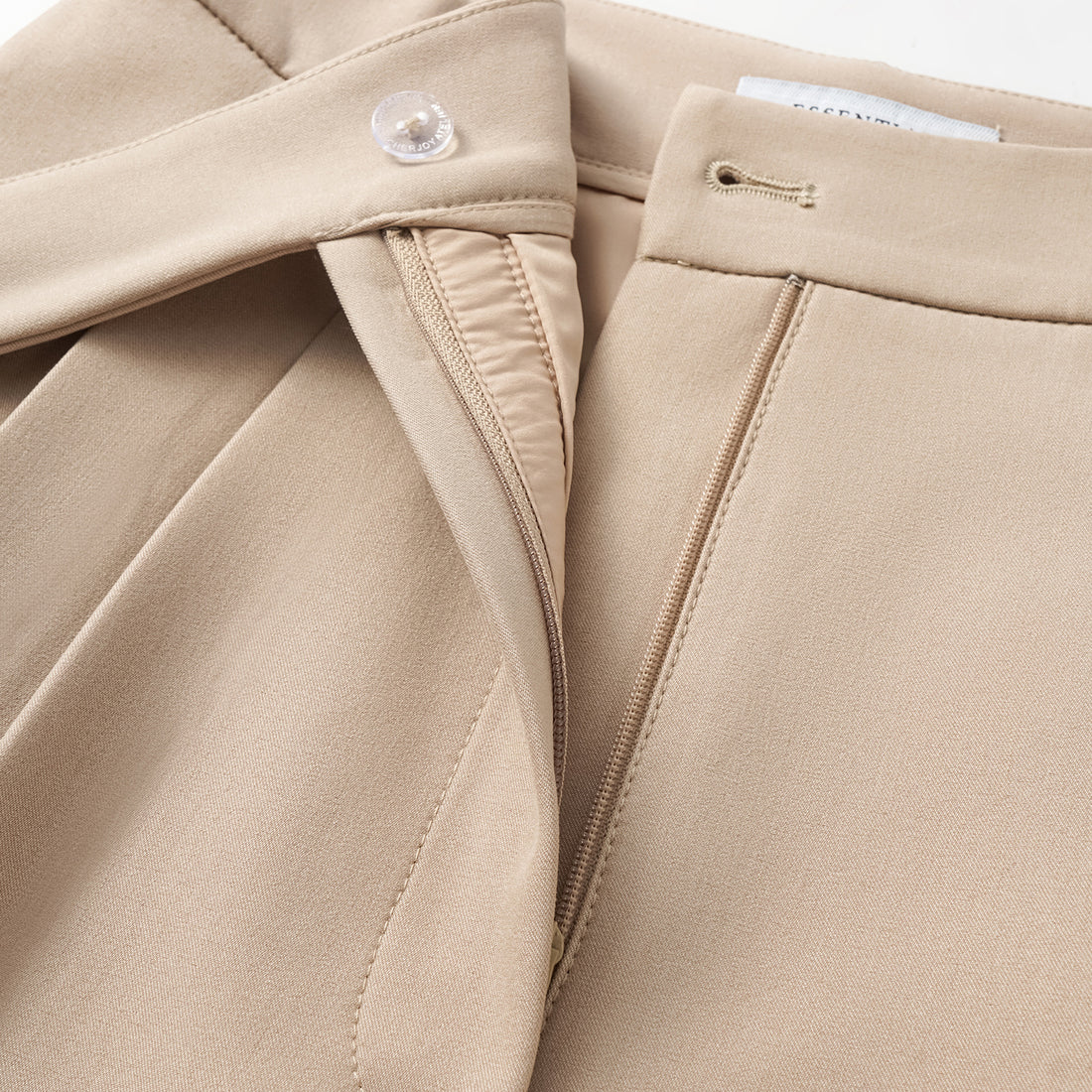 "Weekend at Monaco." Italian Textured Shorts—Taupe
