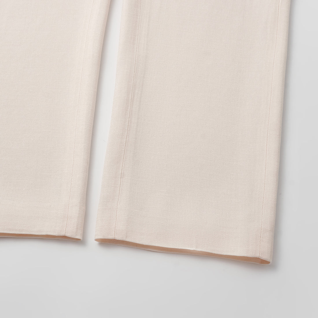 "Weekend at Monaco." Special bamboo texture acetate casual nine-point pants - Ivory