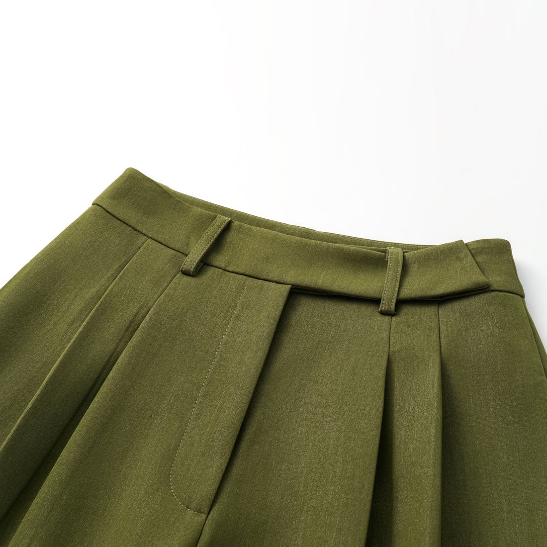"Weekend at Monaco." Italian Textured Shorts—Pistachio