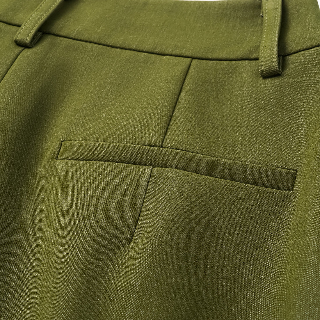 "Weekend at Monaco." Italian Textured Shorts—Pistachio