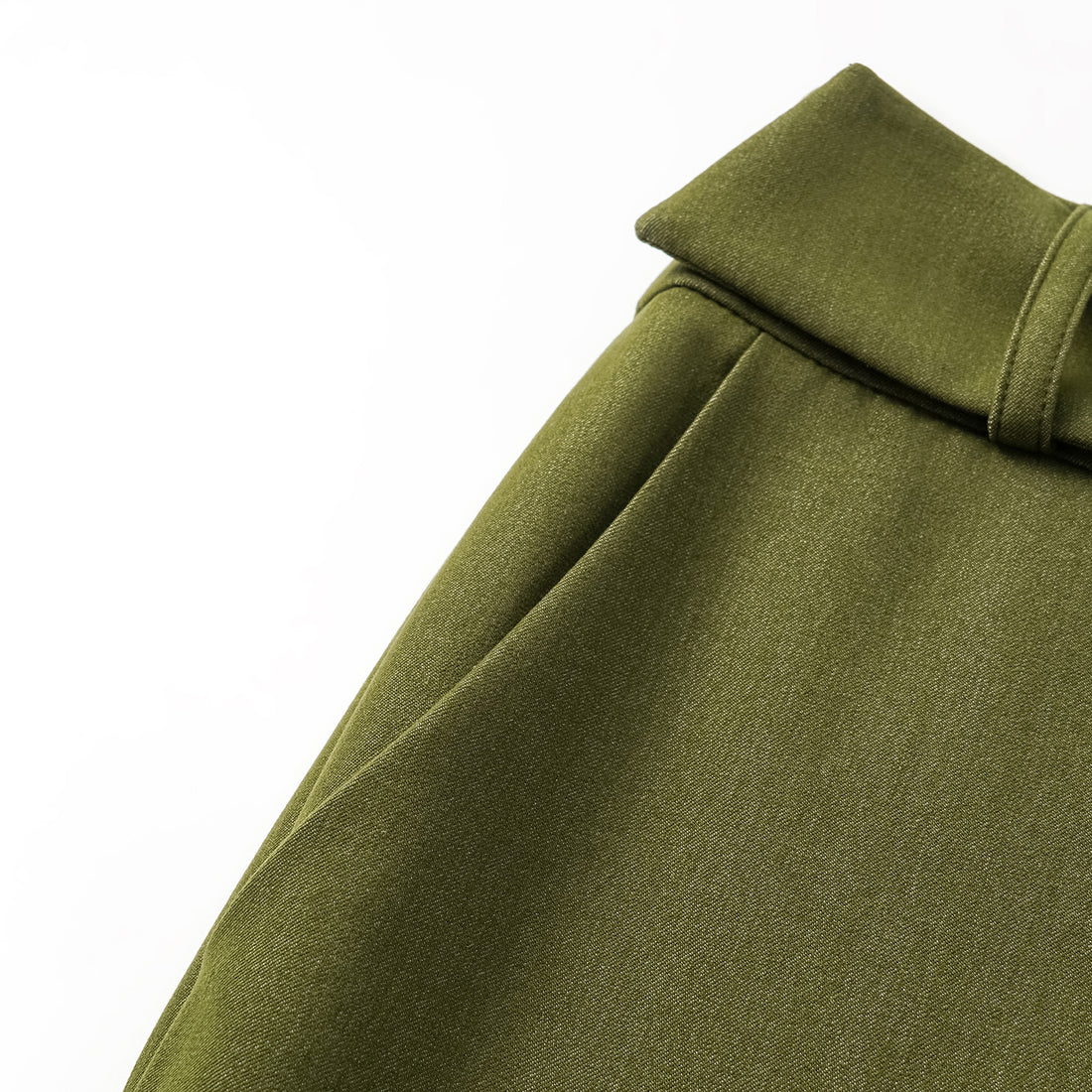 "Weekend at Monaco." Italian textured fabric flared pants - Pistachio
