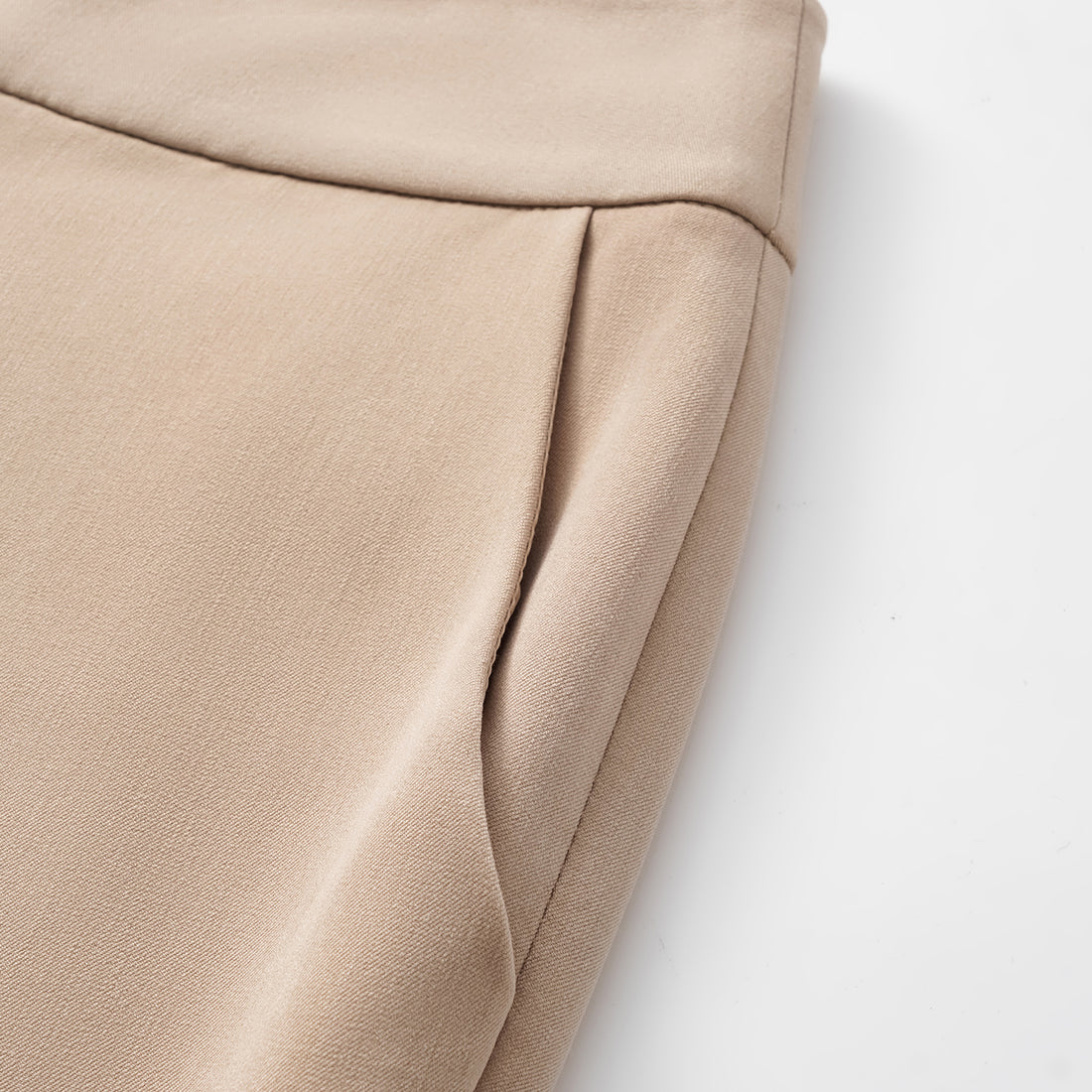 "Weekend at Monaco." Italian textured fabric flared pants - Taupe