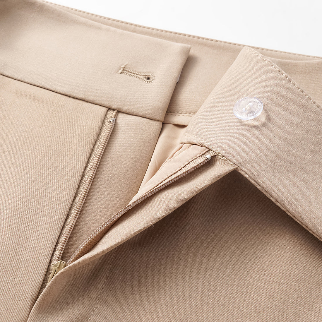 "Weekend at Monaco." Italian textured fabric flared pants - Taupe