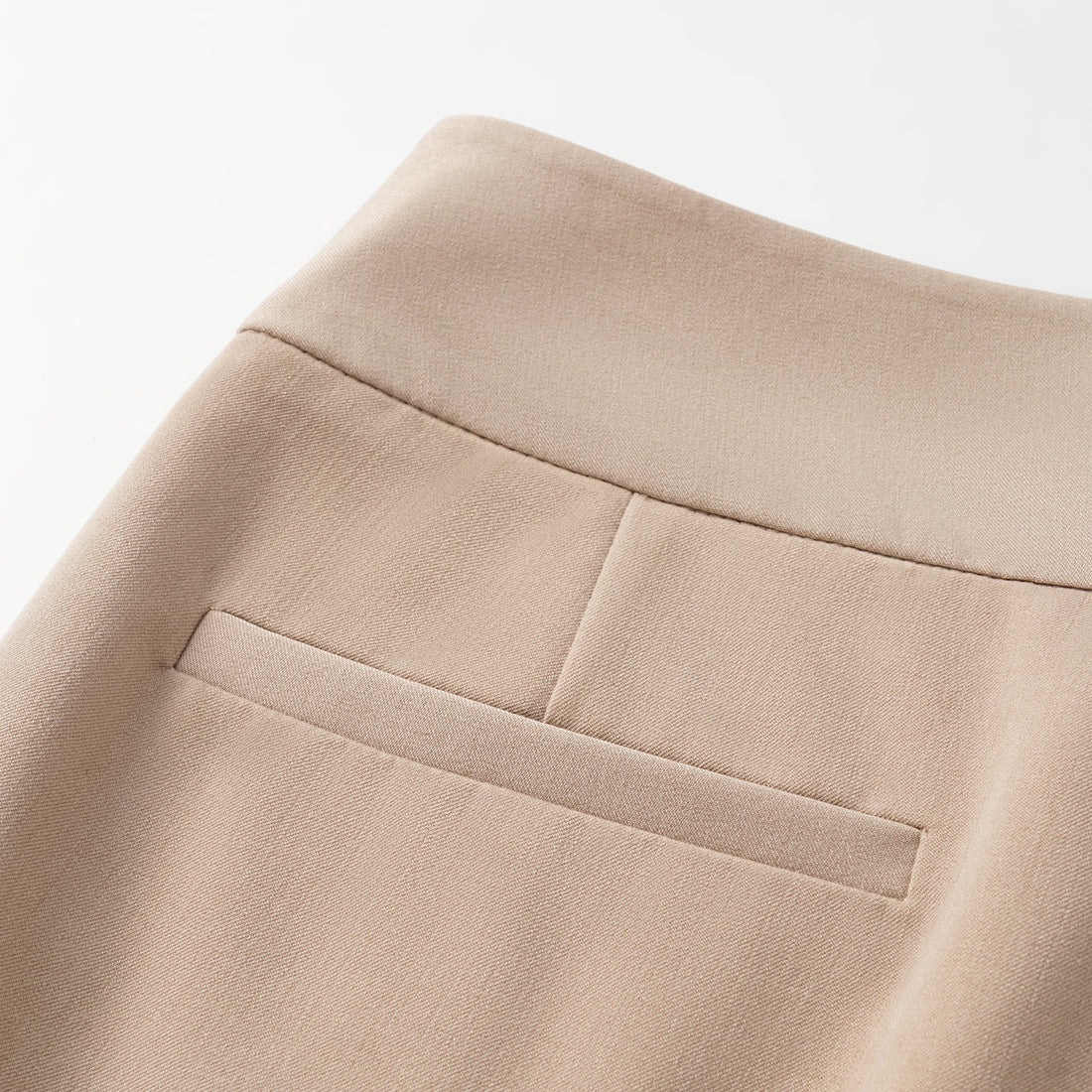 "Weekend at Monaco." Italian textured fabric flared pants - Taupe