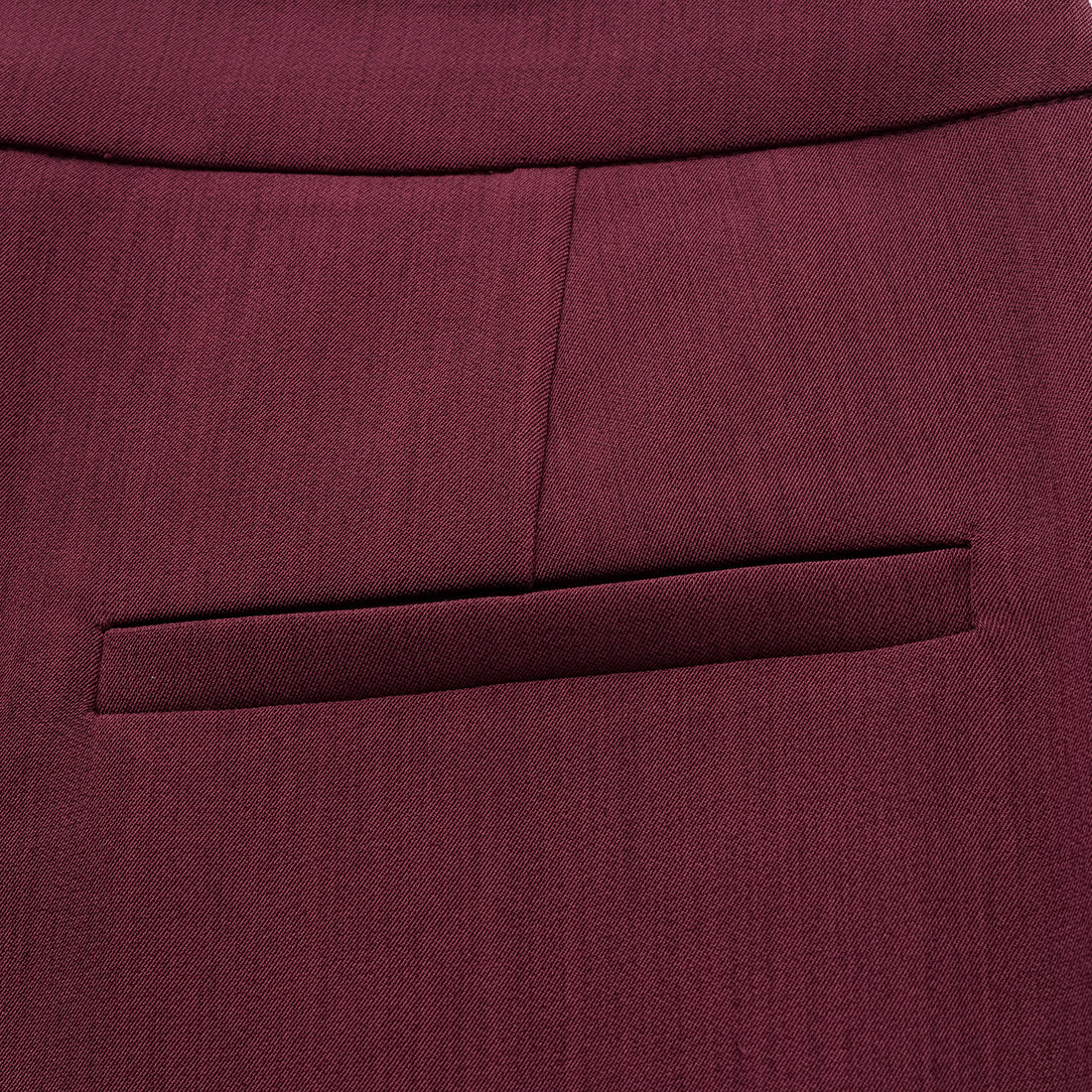 "Westminster weekdays." 義大利輕薄肌理彈性立體剪裁寬褲—Mulberry Rouge花燃未央