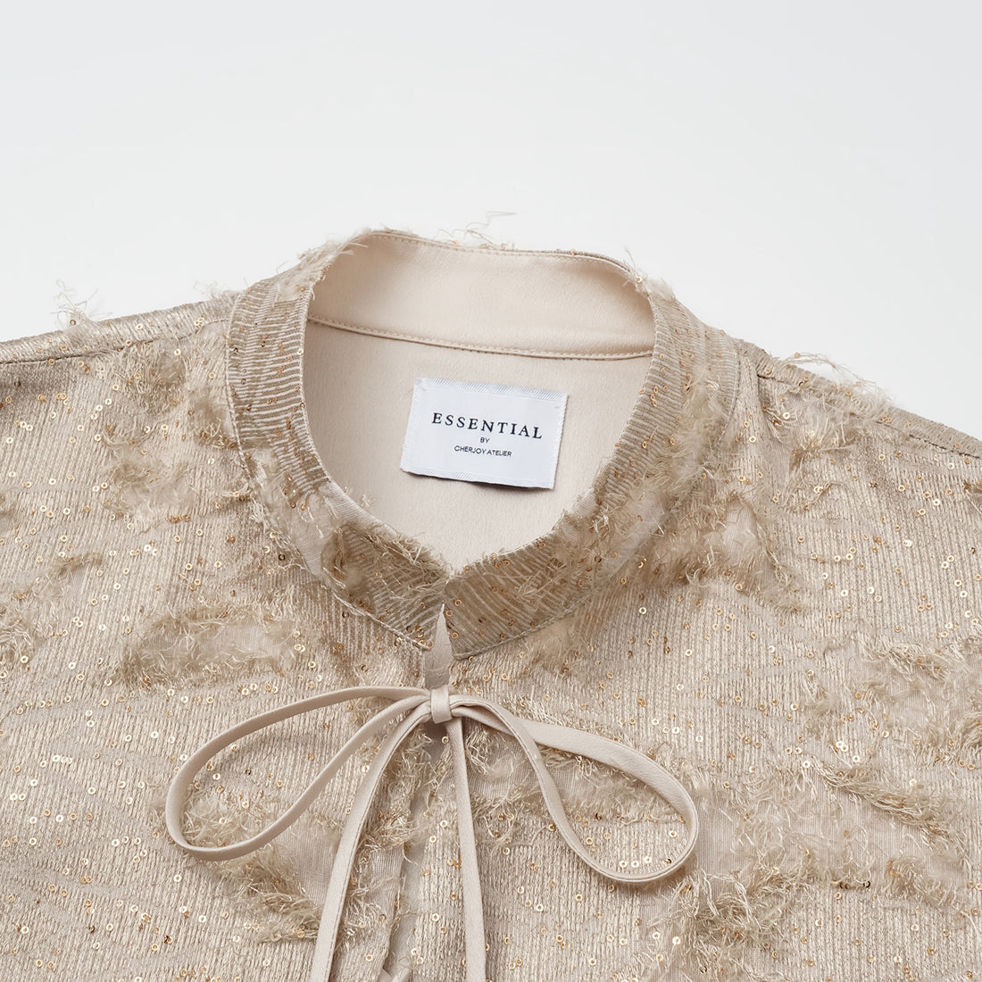 "Imperial Garden Teatime." Italian feather embroidery tassel craft light Chinese style vest - Muyu