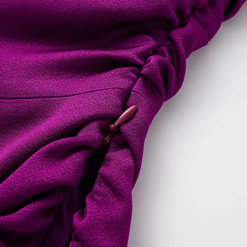“Mayfair Datenight.” Crystal scale acetate Hepburn collar top - pink