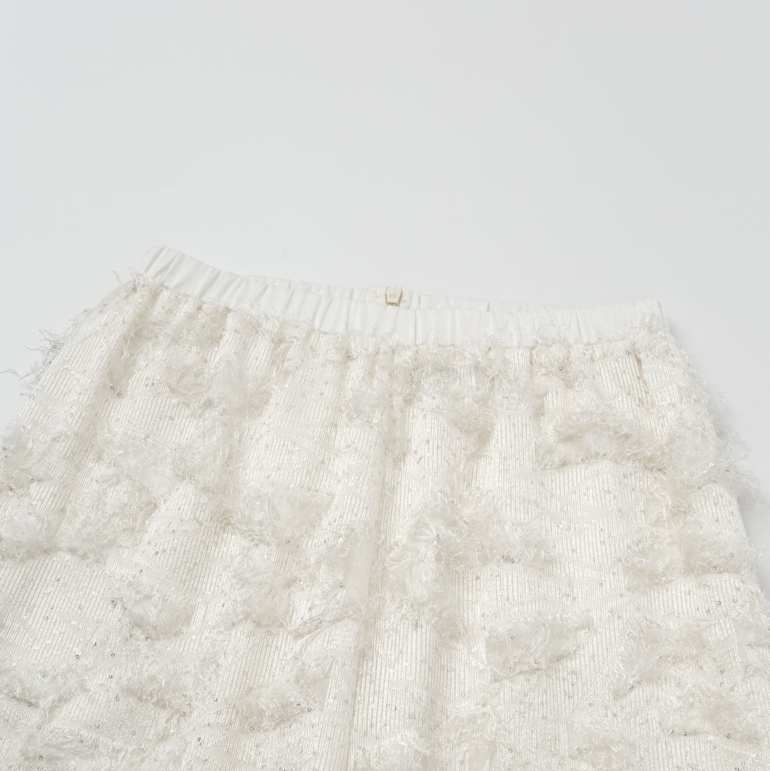 "Imperial Garden Teatime" Italian Feather Embroidery Tassel Craft Wide Leg Trousers - Yunyu