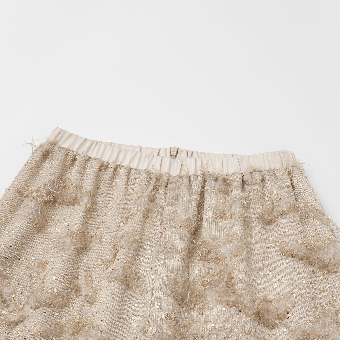 "Imperial Garden Teatime" Italian Feather Embroidery Tassel Craft Wide Leg Trousers - Muyu