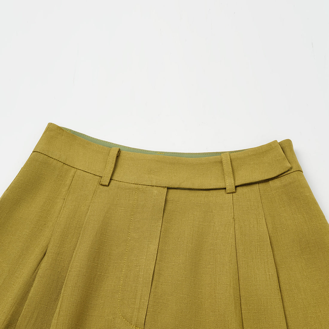 "Intellectual Moment" Special Silk and Bamboo Texture Acetate Shorts - Mu Jiang