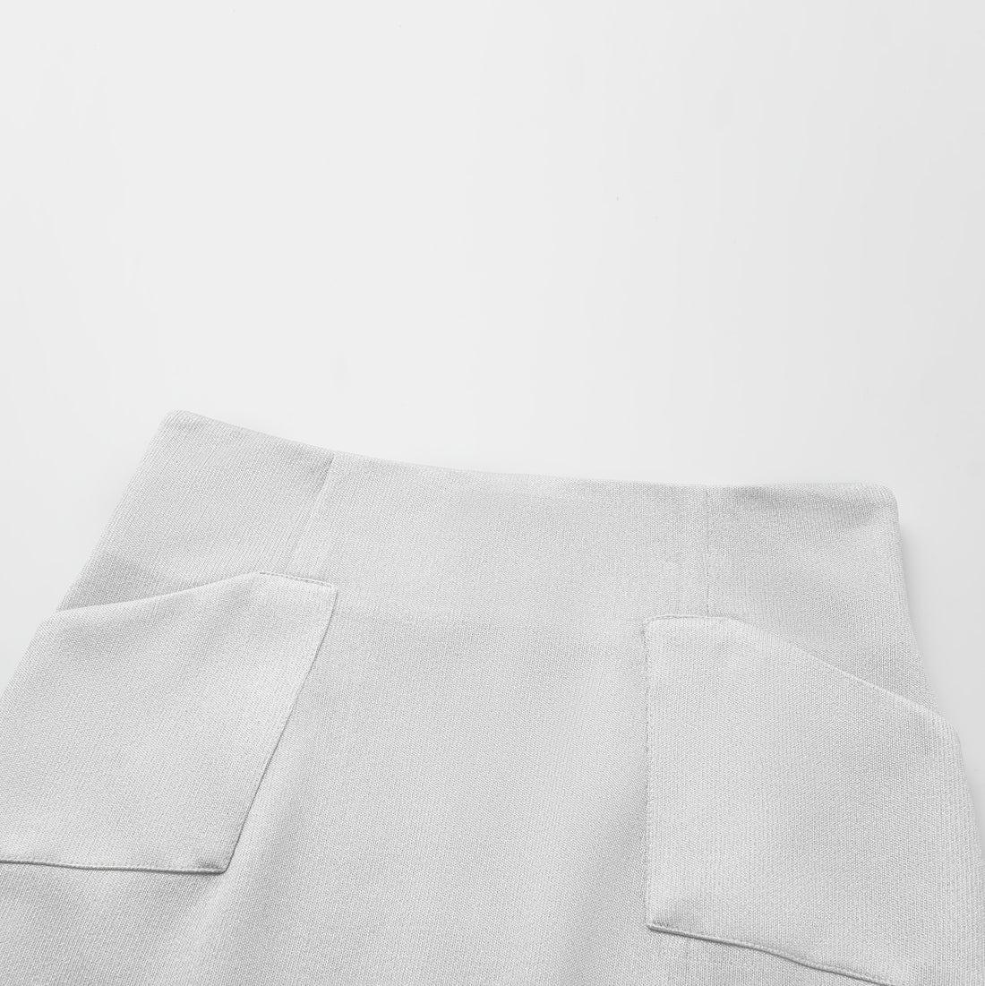 'Easy Go Chic' Acetate Knit Pencil Skirt - Silver