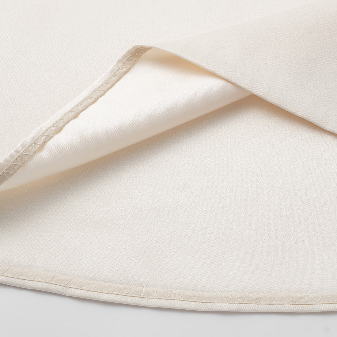 "Weekend at Monaco." Heavy Satin Panelled Tank Top — Ivory