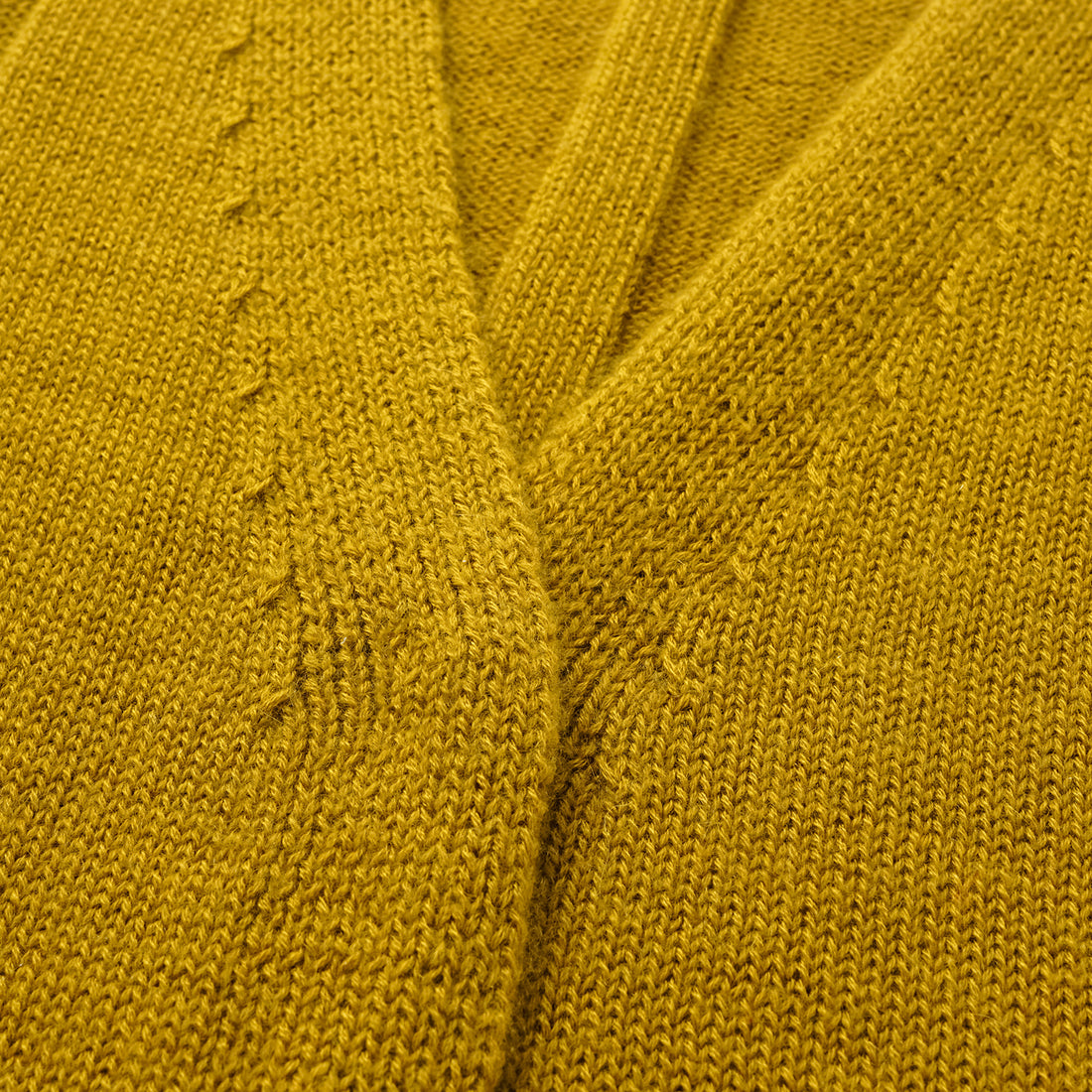"Autumn Diary" 100% Cashmere V-neck vest - Mustard