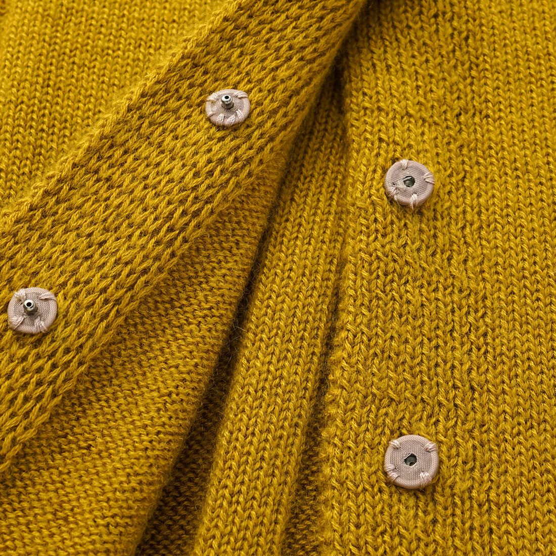 "Autumn Diary" 100% Cashmere V-neck vest - Mustard
