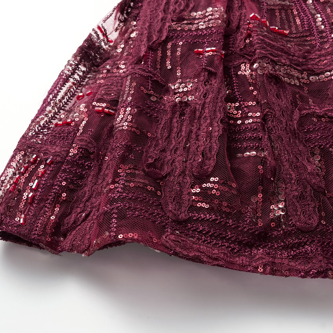 "Imperial Gala" Luxury Lace Art Bead Embroidery Light Chinese Style 3D Cut Top - Yanxia Hanchun