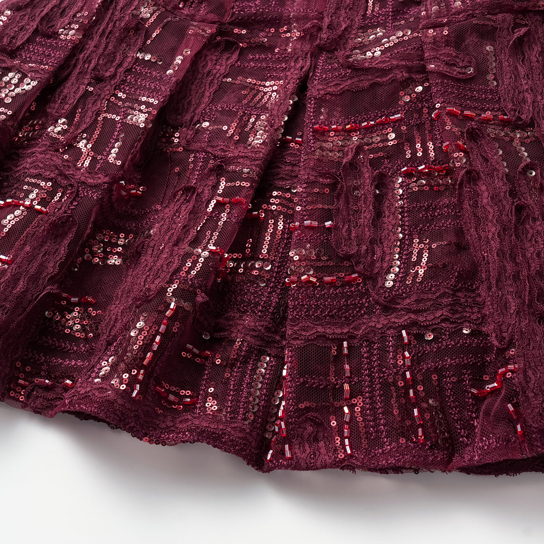 "Imperial Gala" Luxury Lace Art Bead Embroidery Light Chinese Style 3D Cut Top - Yanxia Hanchun