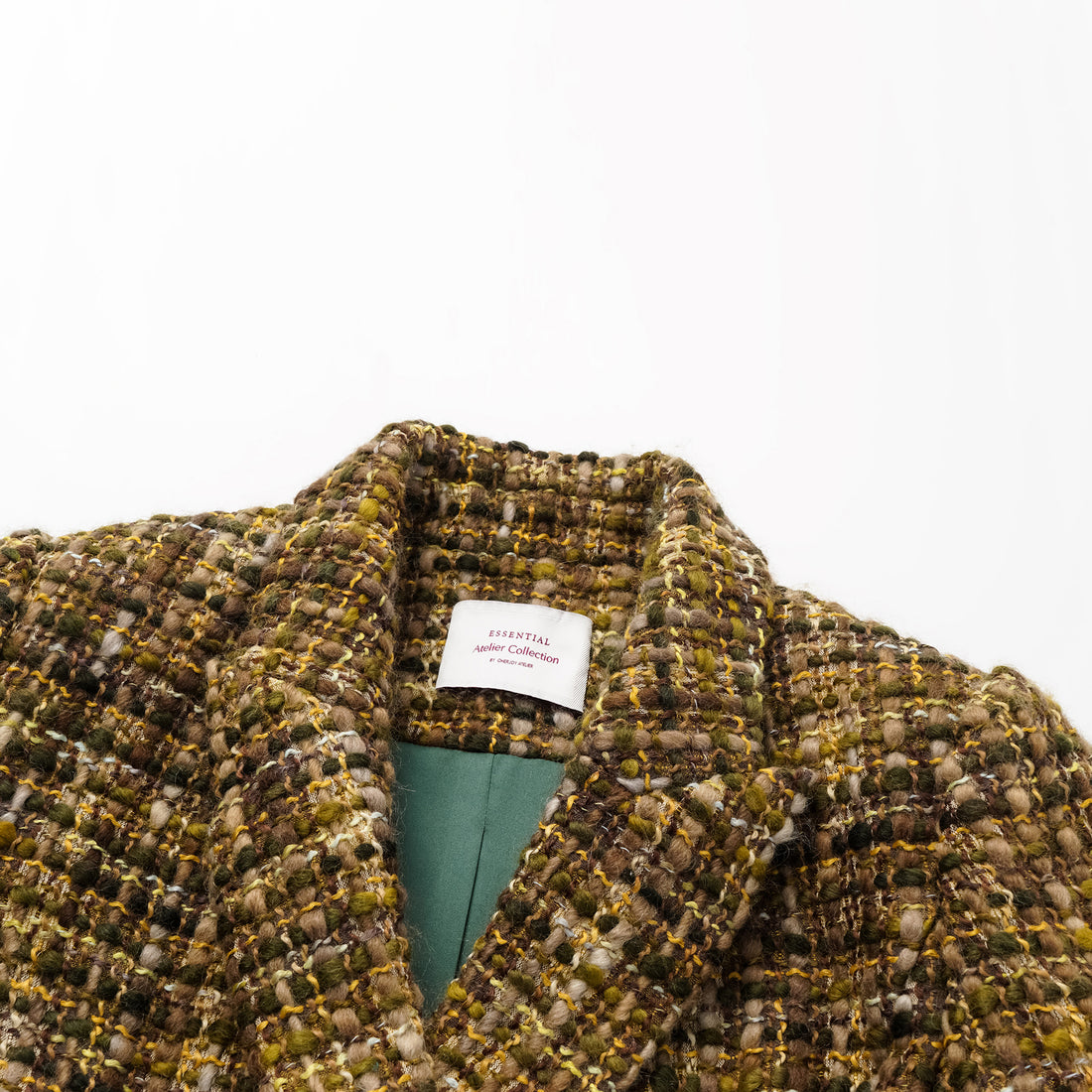 "Knightsbridge citywalk." Italian tweed slim-fit blazer