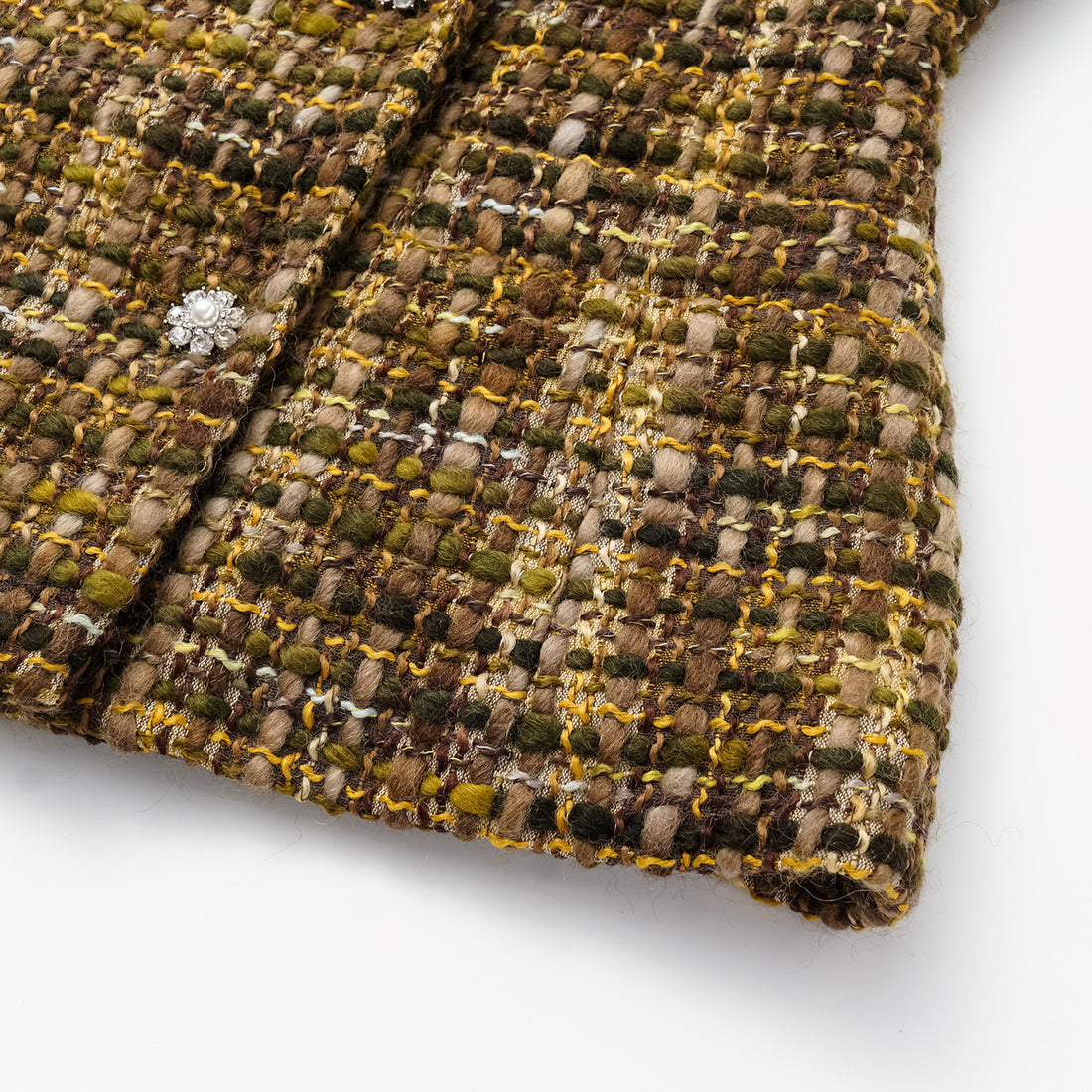 "Knightsbridge citywalk." Italian tweed slim-fit blazer