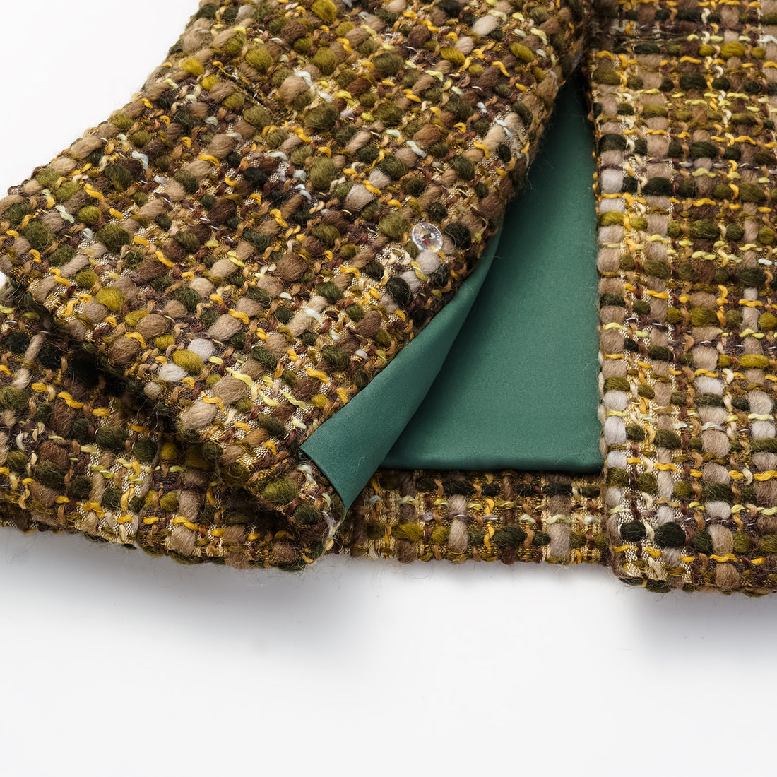 "Knightsbridge citywalk." Italian tweed slim-fit blazer