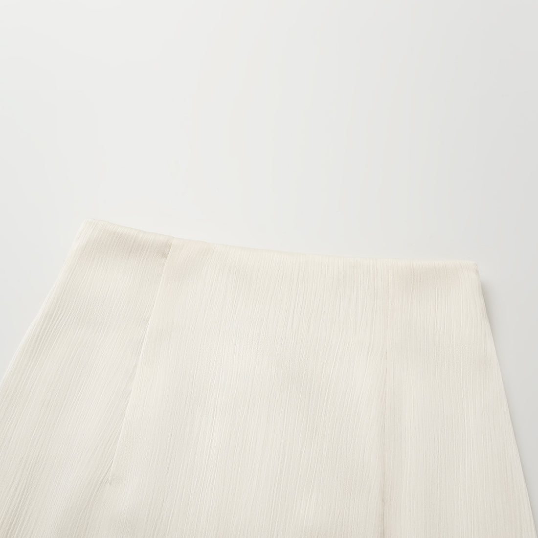 "Easy Go Chic" Korean Pleated Fabric Pencil Skirt - Original White