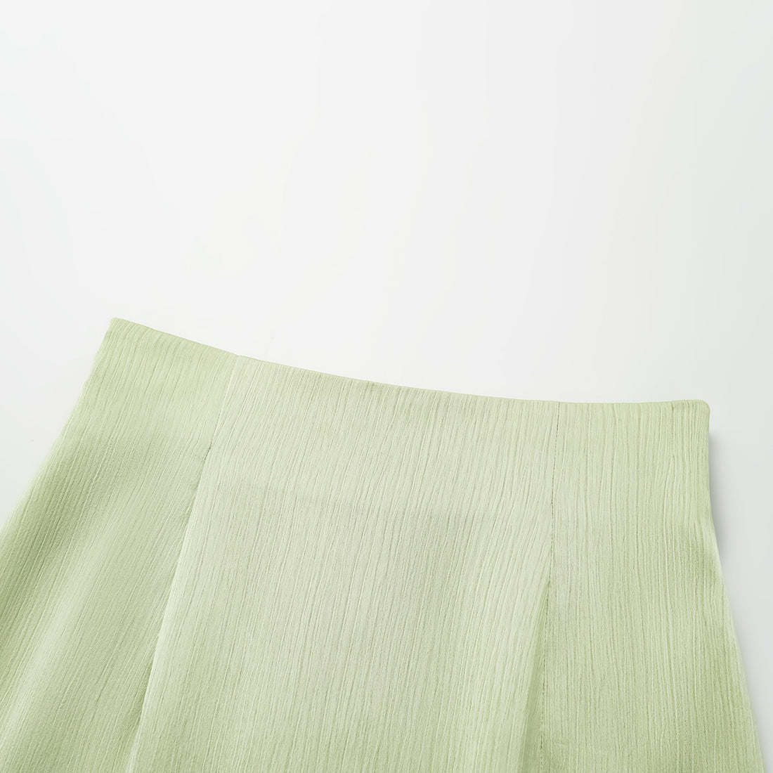 "Easy Go Chic" Korean Pleated Fabric Pencil Skirt - Bubble Green