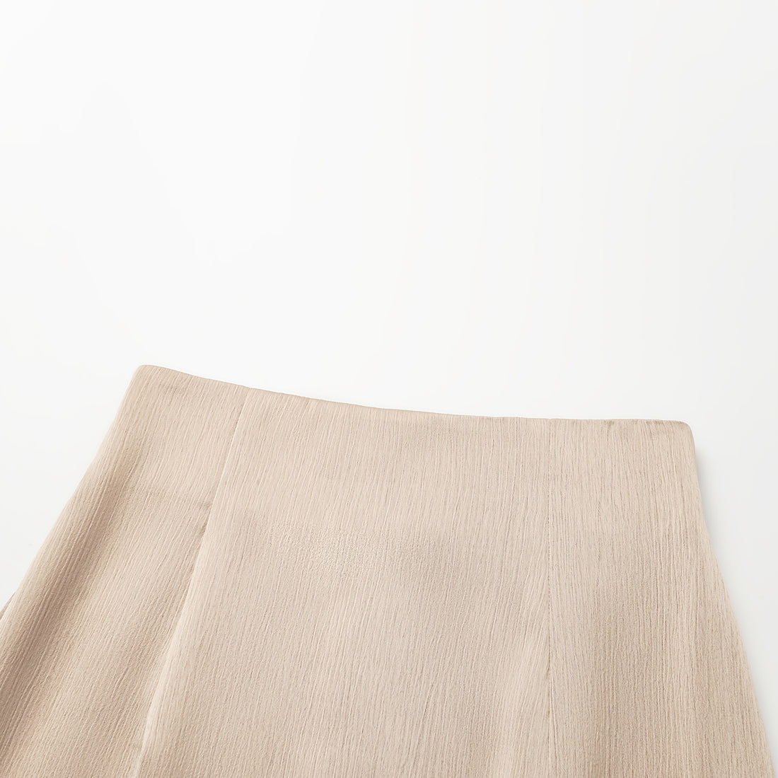 "Easy Go Chic" Korean Pleated Fabric Pencil Skirt - Nude Gold