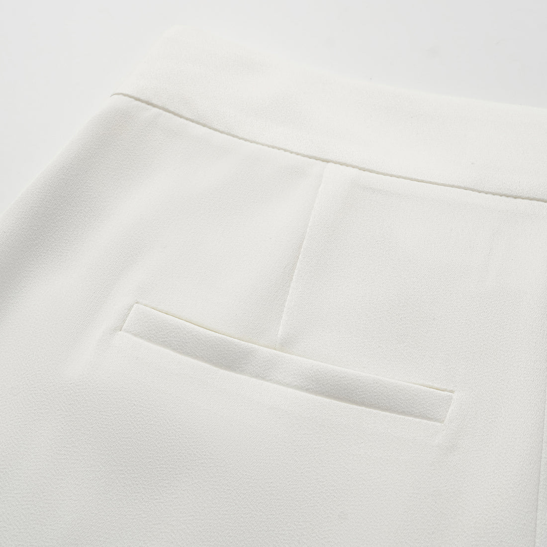 Autumn Diary Pearl Acetate Satin Special Cut Wide Leg Pants - White
