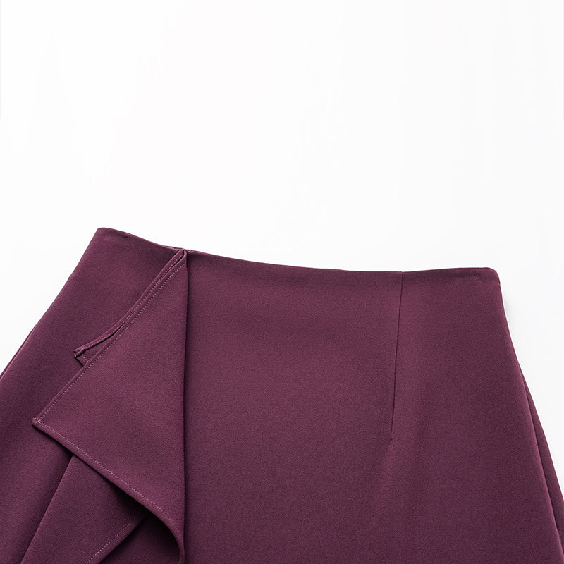 "Daytime Elegance" Textured Acetate Special Cut Pencil Skirt - Grape Purple