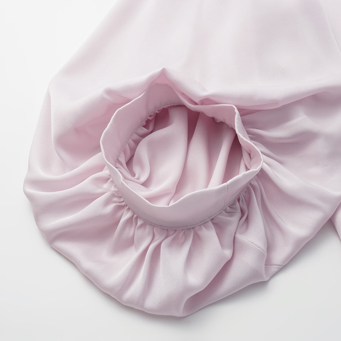 "Autumn" 100% silk chiffon Chinese style three-quarter sleeve shirt - cherry blossom pink