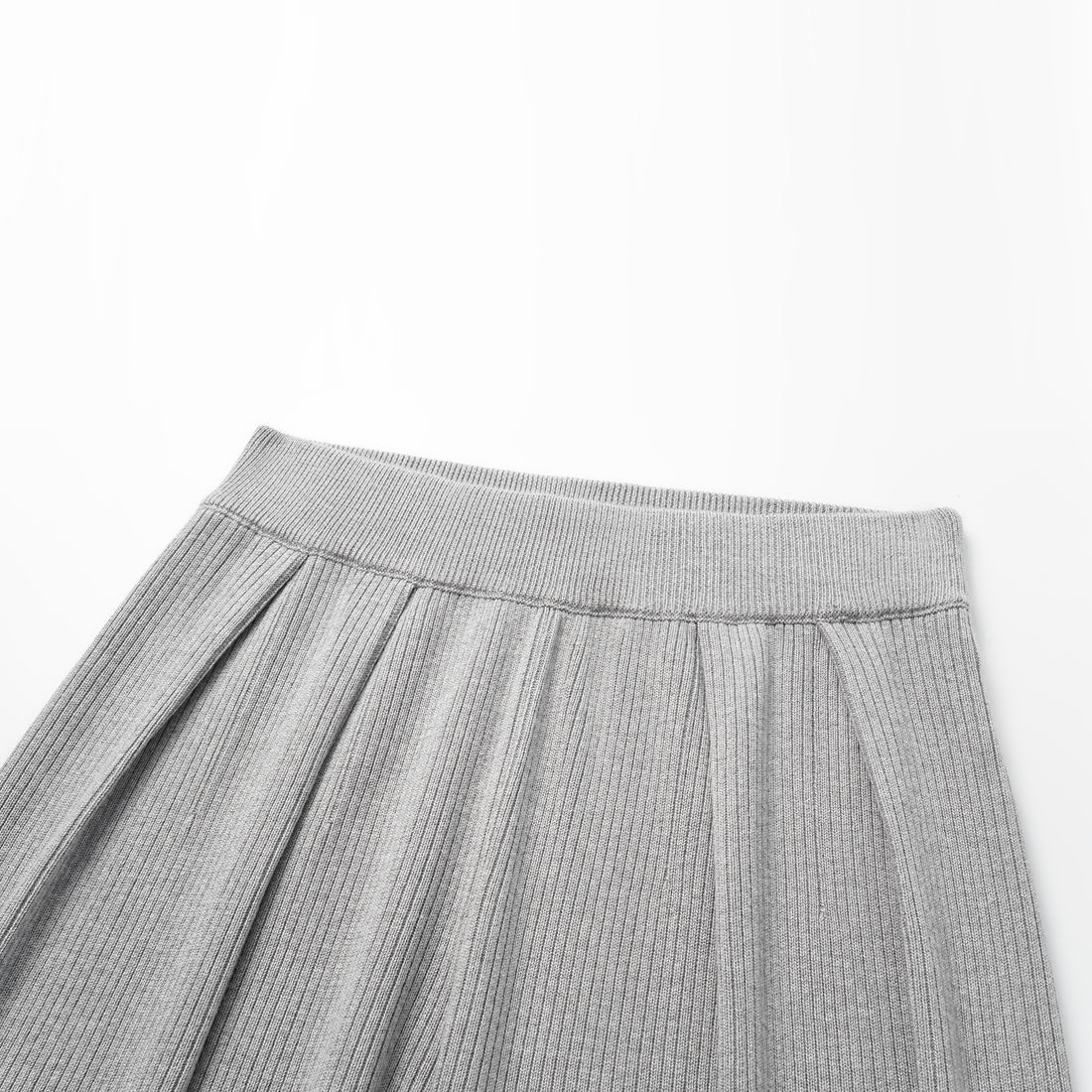 "Spring diary." Silk Cashmere knitted three-dimensional pleated wide-leg pants—Ash