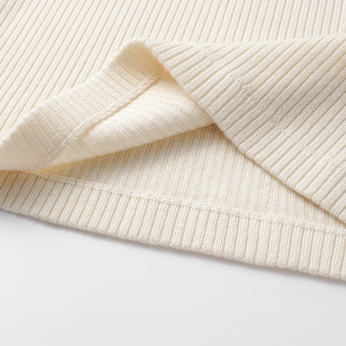 "Spring diary." Silk Cashmere knitted three-dimensional pleated wide-leg pants—Ivory