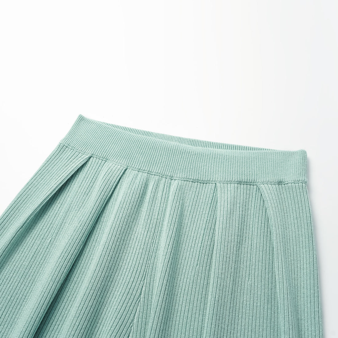 "Spring diary." Silk Cashmere knitted three-dimensional pleated wide-leg pants—Mint