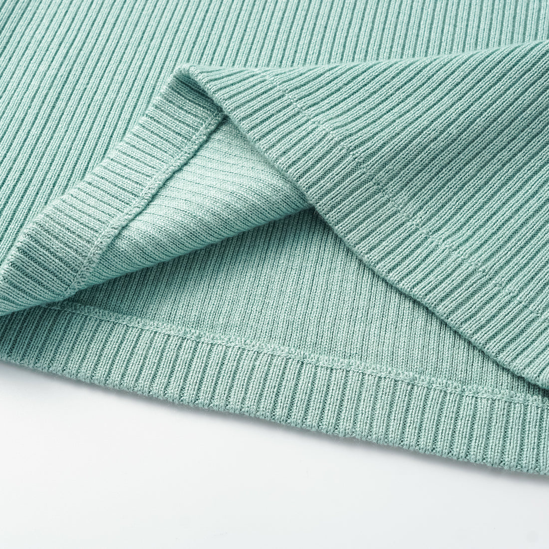 "Spring diary." Silk Cashmere knitted three-dimensional pleated wide-leg pants—Mint