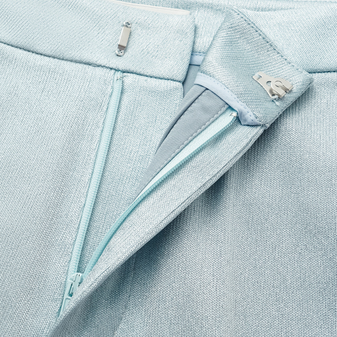 'Easy Go Chic' acetate jersey flared pants - light blue