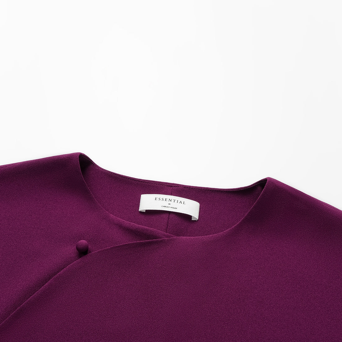 "Autumn" Light Chinese Style Short Sleeve Shirt - Purple