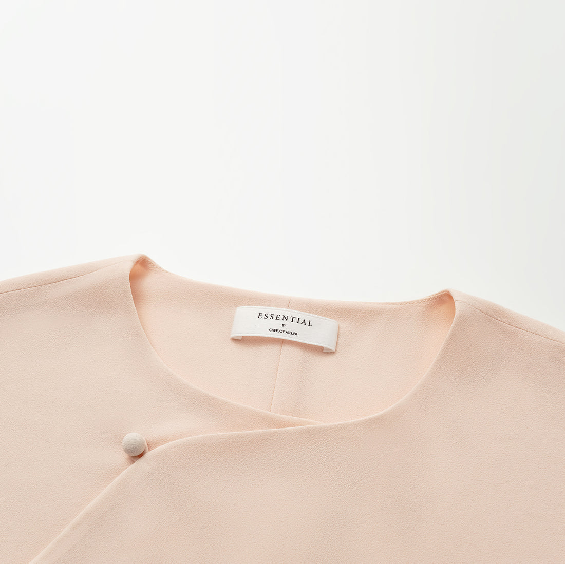 "Autumn" Light Chinese Style Short Sleeve Blouse - Nude