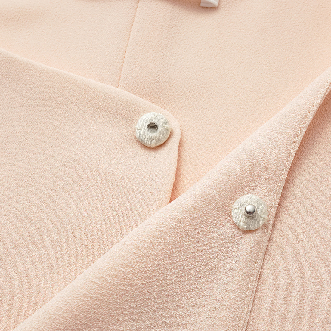 "Autumn" Light Chinese Style Short Sleeve Blouse - Nude